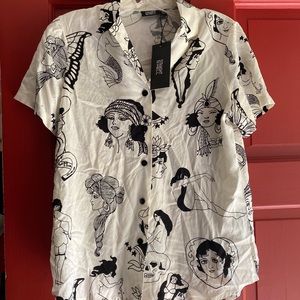 Straight to Hell apparel button up NWT small